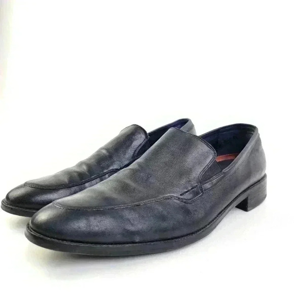 Cole Haan Grand OS Lenox Hill Venetian Black Leather Slip On Dress Loafers - 12 - Picture 1 of 11
